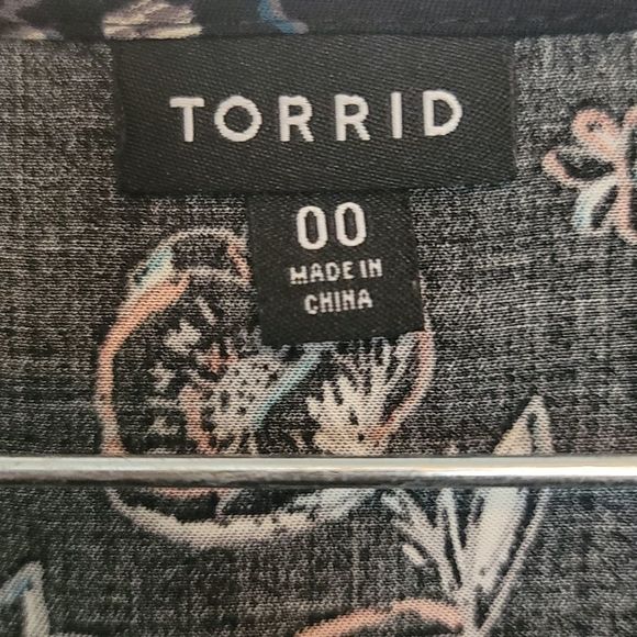 TORRID Babydoll Dress-Black sz. 00 - Picture 6 of 8